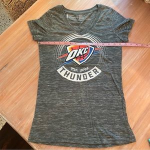 Oklahoma City Thunder Grey Short Sleeve Tee Shirt. Small.